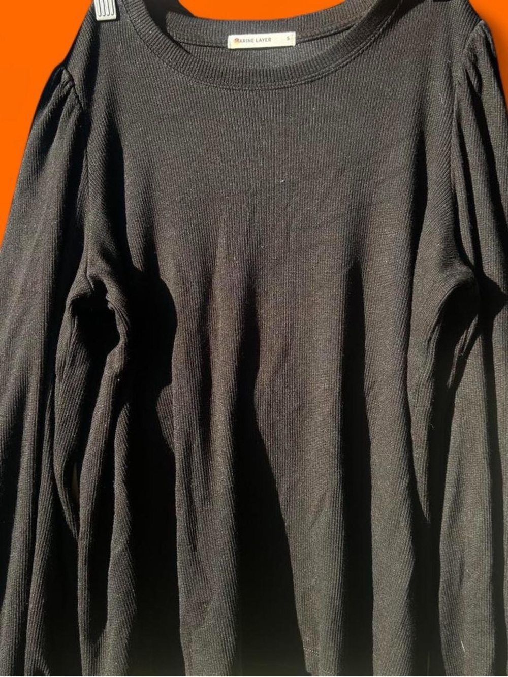 Marine layer black thermal long sleeve top